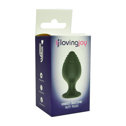 loving-joy-ribbed-tip-small-silicone-butt-plug
