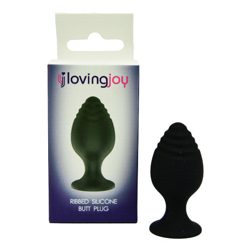 loving-joy-ribbed-tip-small-silicone-butt-plug